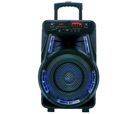 MANTA SPK5033, Karaoke zvočni sistem, prenosni/voziček, vgrajena baterija, Bluetooth 5.0, USB/MP3/SD/RADIO FM, Disco LED lučke, TWS