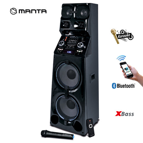 EOL - MANTA SPK5037 Power Avdio, DISCO/KARAOKE sistem, 6x zvočnik, 8000W P.M.P.O, Bluetooth, USB/SD/Mic/AUX, Radio FM, X-BASS