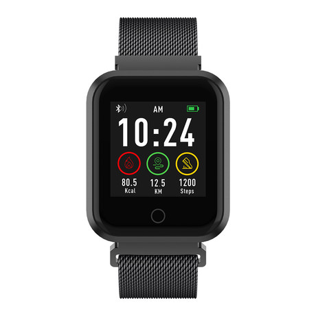 EOL - FOREVER pametna ura FOREVIGO SW300, Bluetooth, aplikacija, vodoodporna IP67 + darilo dodaten pas, črna