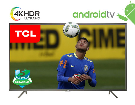 EOL - LED TV TCL 49" (diagonala 124cm) U49P6046 4K-UHD, Android, Smart, WiFi, HDR, 10bit, Micro Dimming, DTS Premium zvok, Slim brušen aluminij, A+