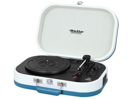 TREVI TT 1020 SALLY BT Prenosni gramofon s tehnologijo Bluetooth, USB, AUX-IN, RCA, belo-turkizen