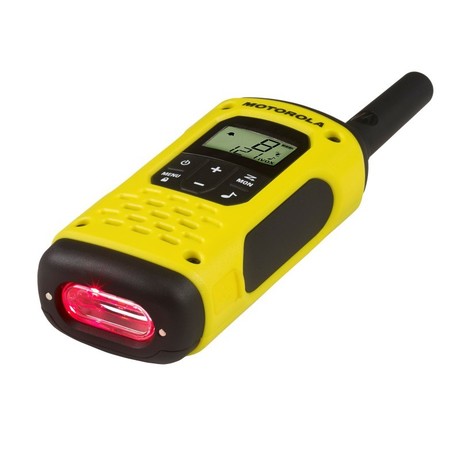MOTOROLA T92 H20 walkie talkie komplet, 2-KIT, PMR446, VOX funkcija, doseg 10km, polnilna baterija, LED svetilka, IP67 vodoodpornost, +dodatki, rumeno-črn