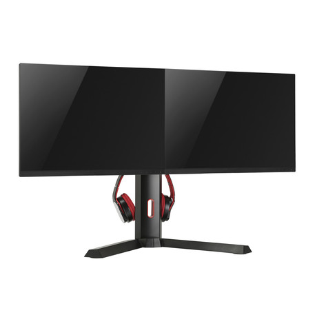 Namizni gaming nosilec za dva monitorja OMEGA VARR VDSGM, 17''-27'', vrtljiv v vse smeri