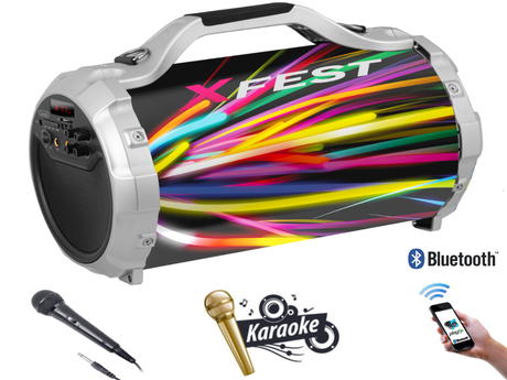 EOL - TREVI XF 300 MAX Bluetooth prenosni zvočnik, 24W, USB, MP3, SD, Radio FM, LED display + mikrofon