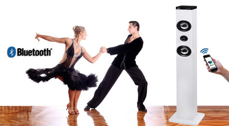 EOL - TREVI XT 101 BT, Bluetooth samostoječi HiFi zvočnik, 40W, USB, MP3, LED display + daljinec, bele barve