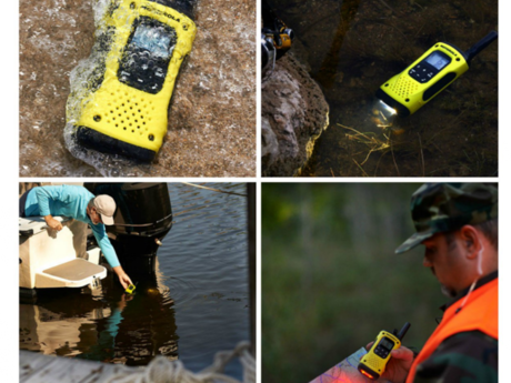 MOTOROLA T92 H20 walkie talkie komplet, 2-KIT, PMR446, VOX funkcija, doseg 10km, polnilna baterija, LED svetilka, IP67 vodoodpornost, +dodatki, rumeno-črn
