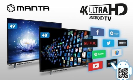 EOL - LED TV Manta LED94901S EMPEROR, 49'' (diagonala 124cm), 4K-UHD, DVB-T/C MPEG4, ANDROID, SMART, WiFi