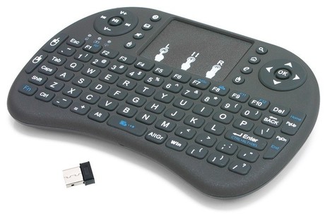 EOL - Brezžična mini QUERTY tipkovnica / daljinec MANTA MKB001, WiFi 2.4GHz, Touchpad, do 10m