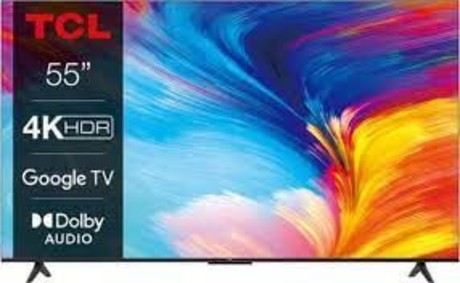 LED TV TCL 55P635, 139cm (55"), 4K UHD, Android, Google TV, WiFi, Bluetooth, HDR10, Dolby Audio, HDMI