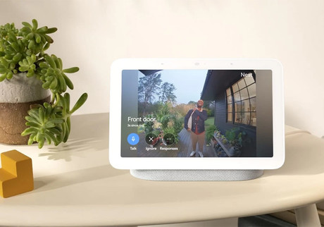 Google Nest Hub 2nd Gen pametni zaslon / zvočnik, 7" zaslon, WiFi, Bluetooth 5.0, Google Assistant + Home, glasovni pomočnik, glasovno upravljanje, 3x mikrofon, bel (Chalk)