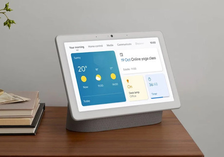 Google Nest Hub Max pametni zaslon / zvočnik, 10" zaslon, WiFi, Bluetooth 5.0, Google Assistant + Home, glasovni pomočnik, glasovno upravljanje, mikrofoni, siv (Charcoal)