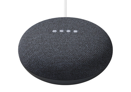 Google Nest Mini 2nd Gen pametni zvočnik, Bluetooth 5.0, WiFi, Google Assistant + Home, glasovni pomočnik, glasovno upravljanje, 3x mikrofon, siv (Charcoal)