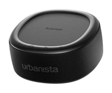 URBANISTA MALIBU prenosni SOLARNI zvočnik, solarno polnjenje, Bluetooth® 5.2, TWS / Stereo Link, polnilna baterija, brezplačna aplikacija, IP67 vodoodpornost, USB Type-C, črn (Midnight Black)