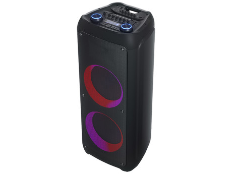 MANTA SPK1202B250 KRIOS prenosni KARAOKE zvočnik, Bluetooth, TWS, Equalizer, polnilna baterija, Super Bass, USB / microSD / AUX / MIC-in, + mikrofon, + daljinec, črn