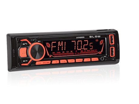 Avtoradio BLOW AVH8890, MP3, daljinski upravljalnik, Bluetooth/MicroSD/USB, 4x60W, večbarvni display + mikrofon