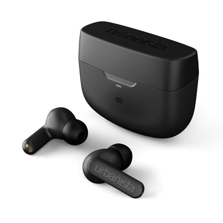 URBANISTA ATLANTA brezžične slušalke, Bluetooth® 5.2, TWS, ANC, do 34 ur predvajanja, upravljanje na dotik, IPX4 vodoodpornost, USB Type-C, črne (Midnight Black)