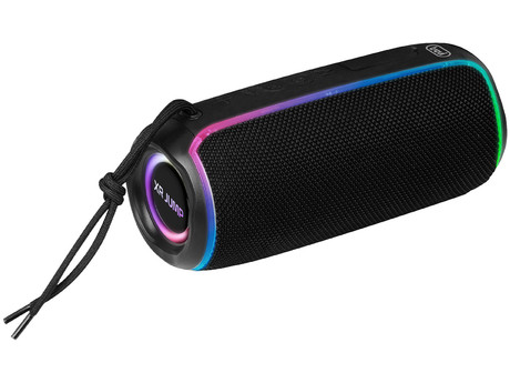 TREVI Bluetooth zvočnik XR JUMP 8A30, 20W RMS, Bluetooth, RGB LED osvetlitev, IPX6 vodoodpornost, funkcija TWS, polnilna baterija, microSD / USB / AUX, mikrofon, USB Type-C, črn