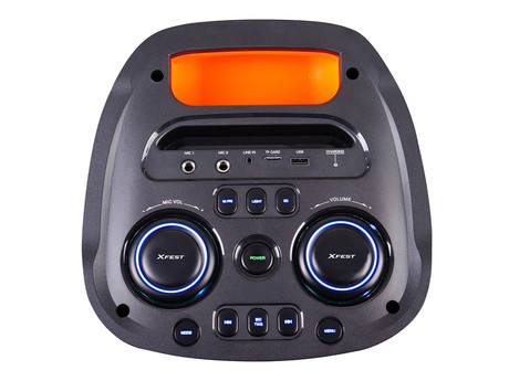 EOL - TREVI XF 780 KB prenosni KARAOKE zvočnik, FM Radio, Bluetooth, 110W RMS, TWS, Equalizer, polnilna baterija, RGB LED osvetlitev, USB / microSD / AUX / MIC-in, črn