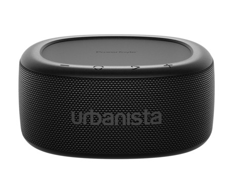 URBANISTA MALIBU prenosni SOLARNI zvočnik, solarno polnjenje, Bluetooth® 5.2, TWS / Stereo Link, polnilna baterija, brezplačna aplikacija, IP67 vodoodpornost, USB Type-C, črn (Midnight Black)