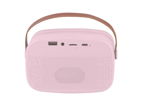 TREVI XR8A01 prenosni KARAOKE zvočnik, Bluetooth, polnilna baterija, USB / microSD / AUX, brezžični mikrofon, RGB LED osvetlitev, roza (Rose Pink)