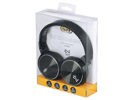 TREVI DJ 12E50 naglavne slušalke, Bluetooth 5.0, mikrofon, AUX-in, zložljive, črne