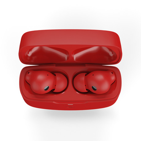 URBANISTA ATLANTA brezžične slušalke, Bluetooth® 5.2, TWS, ANC, do 34 ur predvajanja, upravljanje na dotik, IPX4 vodoodpornost, USB Type-C, rdeče (Vibrant Red)