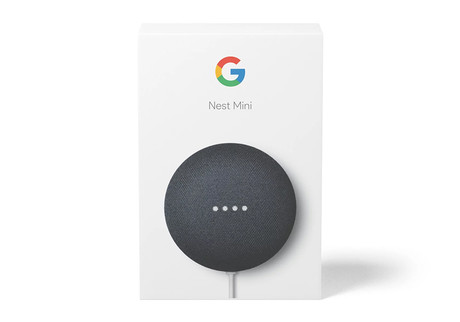 Google Nest Mini 2nd Gen pametni zvočnik, Bluetooth 5.0, WiFi, Google Assistant + Home, glasovni pomočnik, glasovno upravljanje, 3x mikrofon, siv (Charcoal)