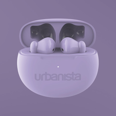 URBANISTA AUSTIN brezžične slušalke, Bluetooth® 5.3, TWS, do 20 ur predvajanja, upravljanje na dotik, IPX4 vodoodpornost, USB Type-C, vijolične (Lavender Purple)