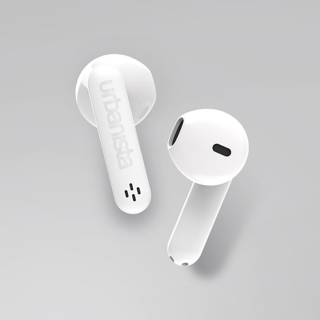 URBANISTA AUSTIN brezžične slušalke, Bluetooth® 5.3, TWS, do 20 ur predvajanja, upravljanje na dotik, IPX4 vodoodpornost, USB Type-C, bele (Pure White)