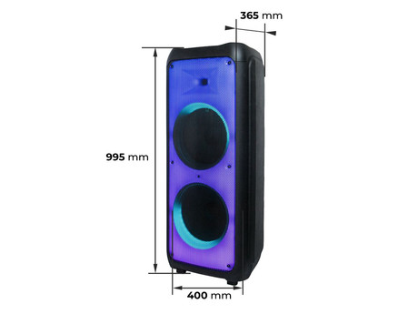 MANTA SPK1202B250 KRIOS prenosni KARAOKE zvočnik, Bluetooth, TWS, Equalizer, polnilna baterija, Super Bass, USB / microSD / AUX / MIC-in, + mikrofon, + daljinec, črn