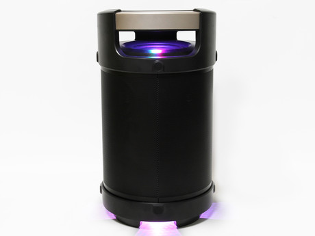 MANTA SPK5120 prenosni KARAOKE zvočnik, Bluetooth 5.0, 100W RMS, STEREO 360°, TWS, polnilna baterija, RGB LED osvetlitev, IPX5 vodoodpornost, FM Radio, USB / AUX / MIC-in, Google Assistant & Siri, črn