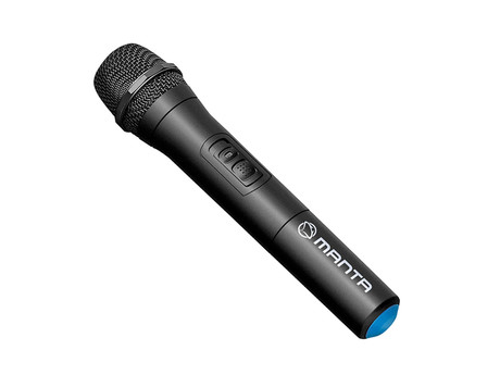 MANTA SPK5450 PHANTOM prenosni KARAOKE zvočnik, Bluetooth 5.0, 30.000W P.M.P.O., TWS, Equalizer, polnilna baterija, X-Bass, FM Radio, USB / microSD / AUX / MIC-in, črn