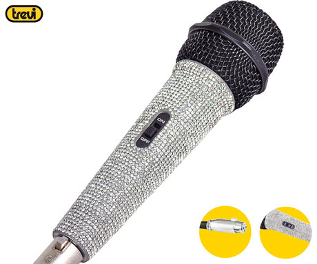 TREVI EM 30 STAR žični mikrofon, XLR, JACK 6.3mm, 5m kabel, diamanti, kovinski