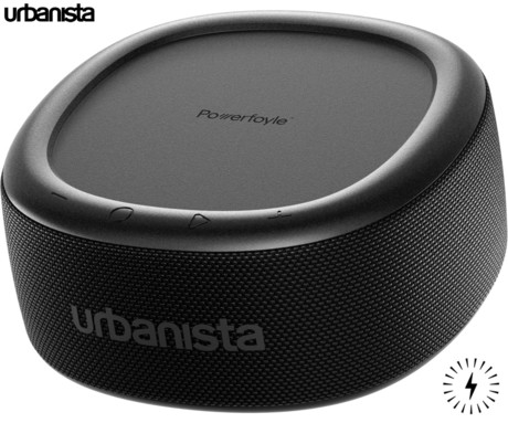 URBANISTA MALIBU prenosni SOLARNI zvočnik, solarno polnjenje, Bluetooth® 5.2, TWS / Stereo Link, polnilna baterija, brezplačna aplikacija, IP67 vodoodpornost, USB Type-C, črn (Midnight Black)