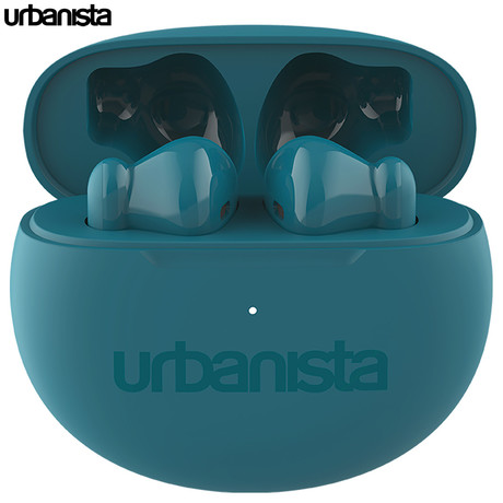 URBANISTA AUSTIN brezžične slušalke, Bluetooth® 5.3, TWS, do 20 ur predvajanja, upravljanje na dotik, IPX4 vodoodpornost, USB Type-C, zelene (Lake Green)