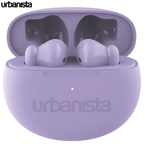 URBANISTA AUSTIN brezžične slušalke, Bluetooth® 5.3, TWS, do 20 ur predvajanja, upravljanje na dotik, IPX4 vodoodpornost, USB Type-C, vijolične (Lavender Purple)