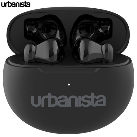 URBANISTA AUSTIN brezžične slušalke, Bluetooth® 5.3, TWS, do 20 ur predvajanja, upravljanje na dotik, IPX4 vodoodpornost, USB Type-C, črne (Midnight Black)