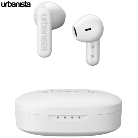 URBANISTA COPENHAGEN brezžične slušalke, Bluetooth® 5.2, TWS, do 32 ur predvajanja, upravljanje na dotik, IPX4 vodoodpornost, USB Type-C, bele (Pure White)