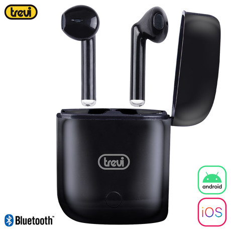 TREVI HMP 12E20 AIR mini Bluetooth 5.1 slušalke z mikrofonom, TWS, polnilna enota, touch kontrola, črne