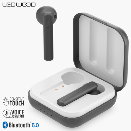 EOL - LEDWOOD HUBBLE brezžične slušalke, TWS, BT5.0, Voice, Touch, črne