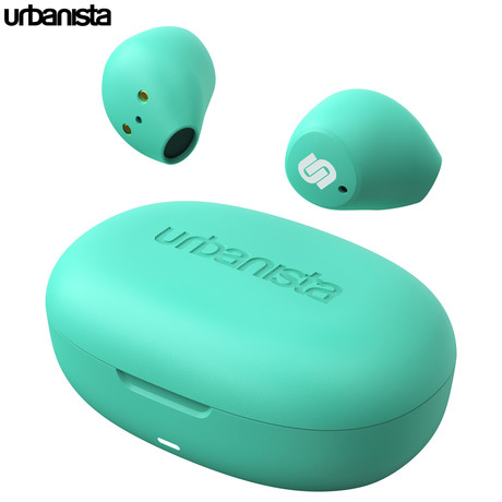 URBANISTA LISBON brezžične slušalke, Bluetooth 5.2, TWS, do 27 ur predvajanja, zelene (Mint Green)