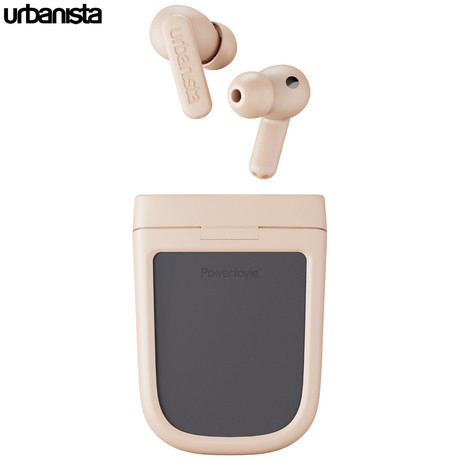 URBANISTA PHOENIX brezžične SOLARNE slušalke, Bluetooth® 5.2, TWS, solarno polnjenje, upravljanje na dotik, IPX4 vodoodpornost, USB Type-C, roza zlate (Desert Rose)