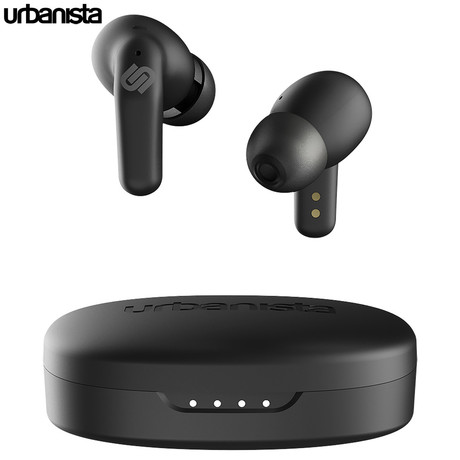 URBANISTA SEOUL brezžične slušalke, Bluetooth® 5.2, TWS, do 32 ur predvajanja, upravljanje na dotik, brezžično polnjenje, nizka zakasnitev, črne (Midnight Black)