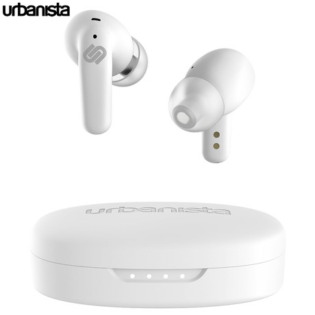 URBANISTA SEOUL brezžične slušalke, Bluetooth® 5.2, TWS, do 32 ur predvajanja, upravljanje na dotik, brezžično polnjenje, nizka zakasnitev, bele (Pearl White)