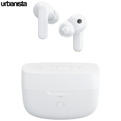 URBANISTA ATLANTA brezžične slušalke, Bluetooth® 5.2, TWS, ANC, do 34 ur predvajanja, upravljanje na dotik, IPX4 vodoodpornost, USB Type-C, bele (Pure White)