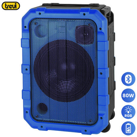 TREVI XF 1300 BEACH  karaoke, Bluetooth, vodoporen IPX4, 80W RMS, vgrajena baterija, DISCO lučke