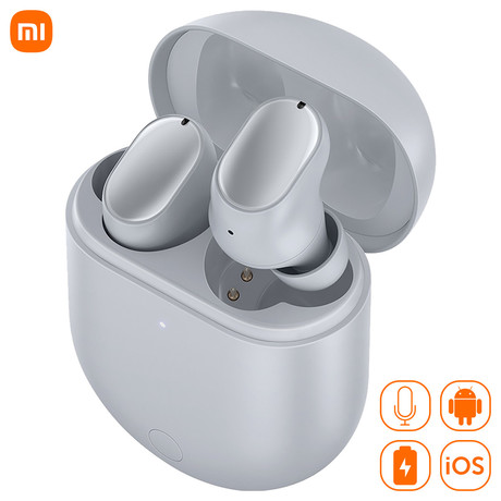 EOL - XIAOMI REDMI BUDS 3 PRO slušalke, Bluetooth 5.2, TWS, polnilna enota, hitro polnjenje, trojni mikrofoni, sive (Glacier Gray)