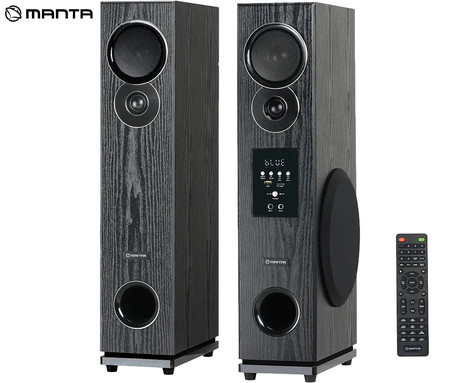 MANTA SPK0801X160D TALOS Hi-Fi zvočni sistem, KARAOKE, STEREO zvok, Bluetooth 5.0, HDMI ARC, FM Radio, USB / microSD / 2x MIC-in, + daljinski upravljalnik, lesen, črn