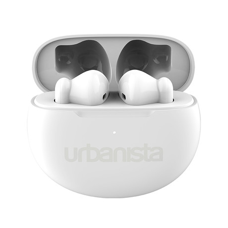 URBANISTA AUSTIN brezžične slušalke, Bluetooth® 5.3, TWS, do 20 ur predvajanja, upravljanje na dotik, IPX4 vodoodpornost, USB Type-C, bele (Pure White)