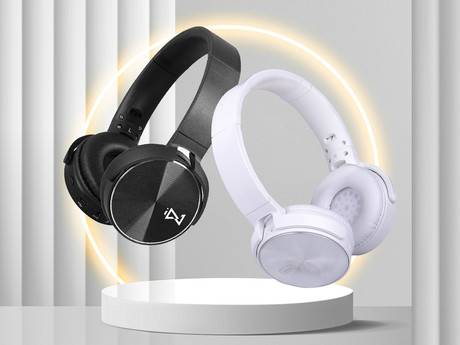 TREVI DJ 12E50 naglavne slušalke, Bluetooth 5.0, mikrofon, AUX-in, zložljive, črne